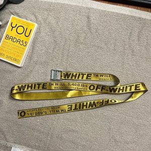 Off white Unisex industrial belt